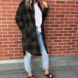 Design Lab Buffalo Plaid Coatigan